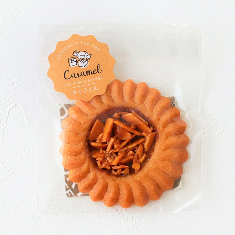 cotta 波型フレーバーシール  94033　キャラメル 100枚/束（ご注文単位1束）【直送品】