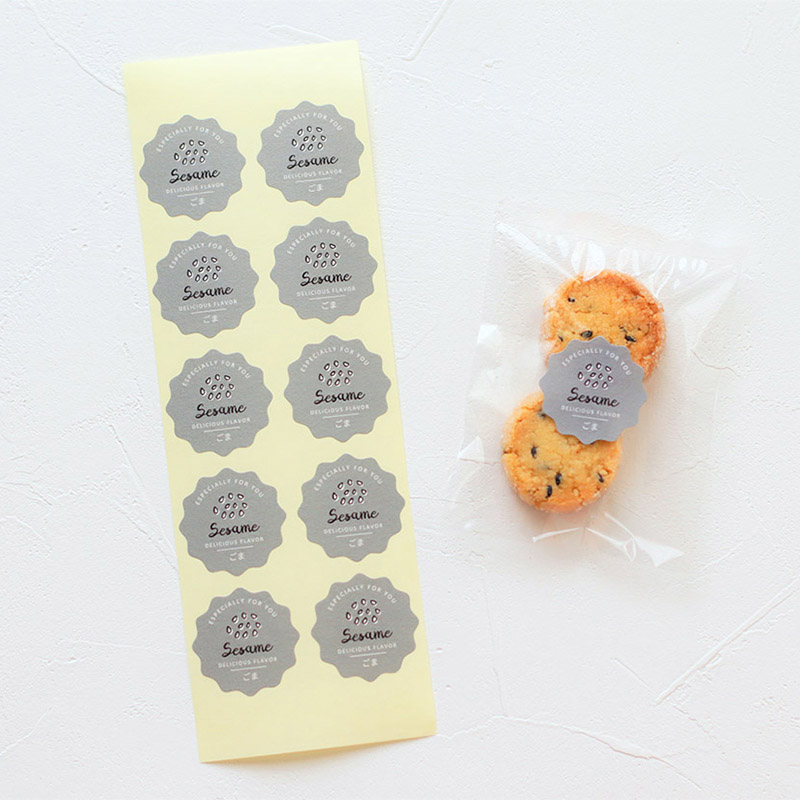 cotta 波型フレーバーシール  94035　ごま 100枚/束（ご注文単位1束）【直送品】