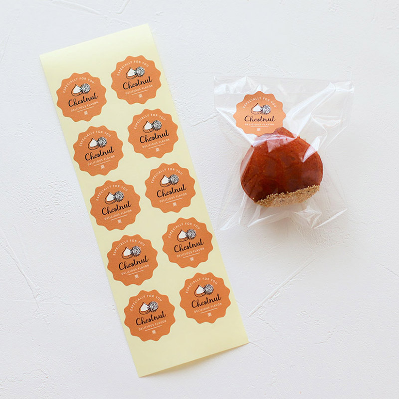 cotta 波型フレーバーシール  94037　栗 100枚/束（ご注文単位1束）【直送品】