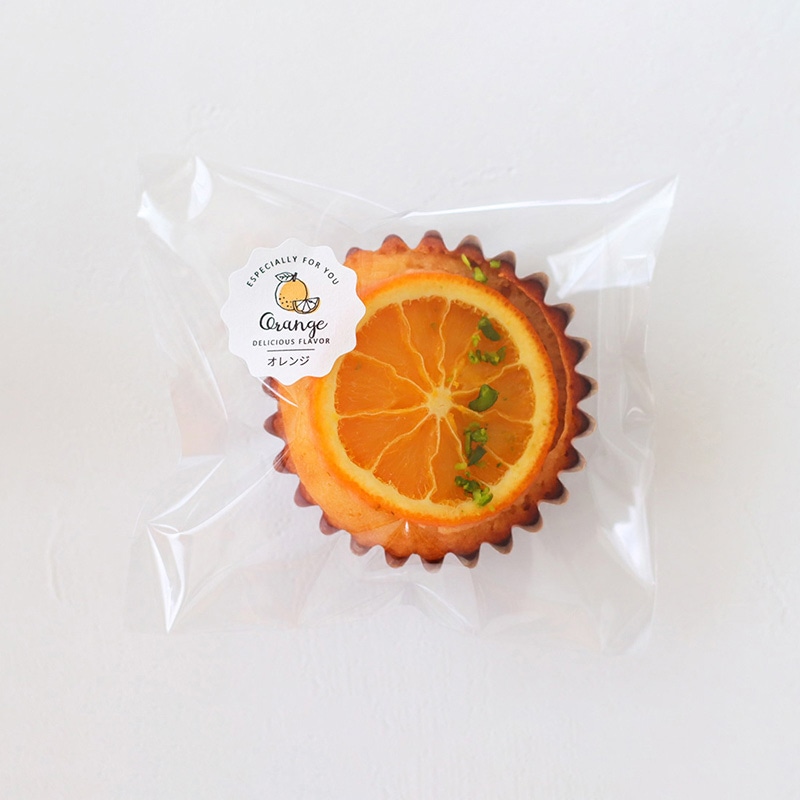 cotta 白地フレーバーシール波型  94040　オレンジ 100枚/束（ご注文単位1束）【直送品】