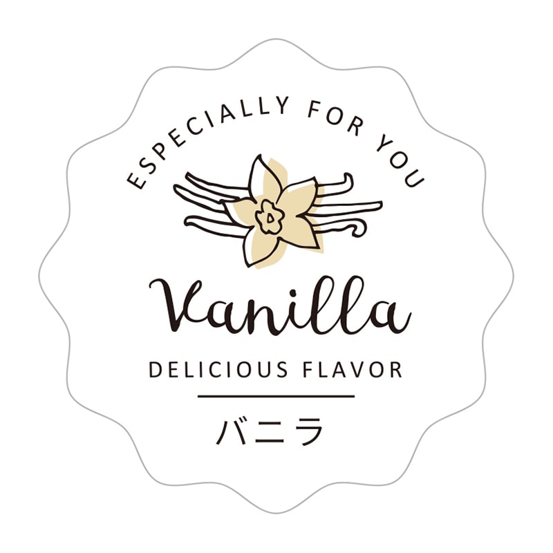 cotta 白地フレーバーシール波型  94042　バニラ 100枚/束（ご注文単位1束）【直送品】