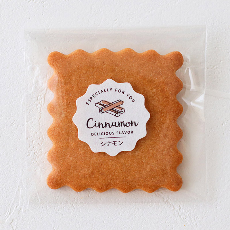 cotta 白地フレーバーシール波型  94044　シナモン 100枚/束（ご注文単位1束）【直送品】