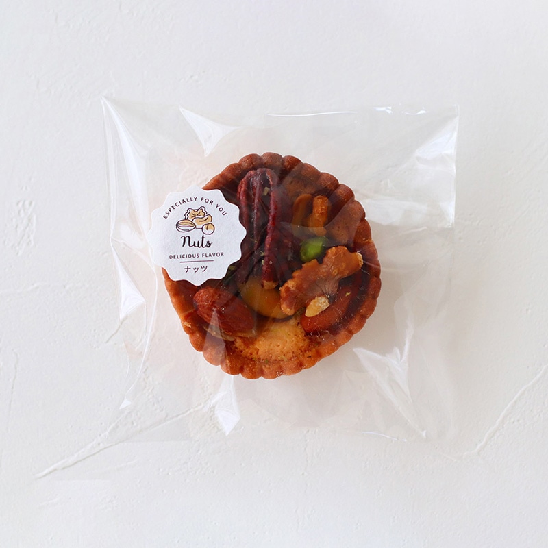 cotta 白地フレーバーシール波型  94046　ナッツ 100枚/束（ご注文単位1束）【直送品】