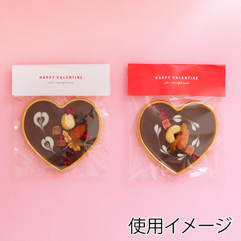 バレンタイン ヘッダーシール シンプル 2種アソート 8片 97528 10冊/束(ご注文単位1束)【直送品】