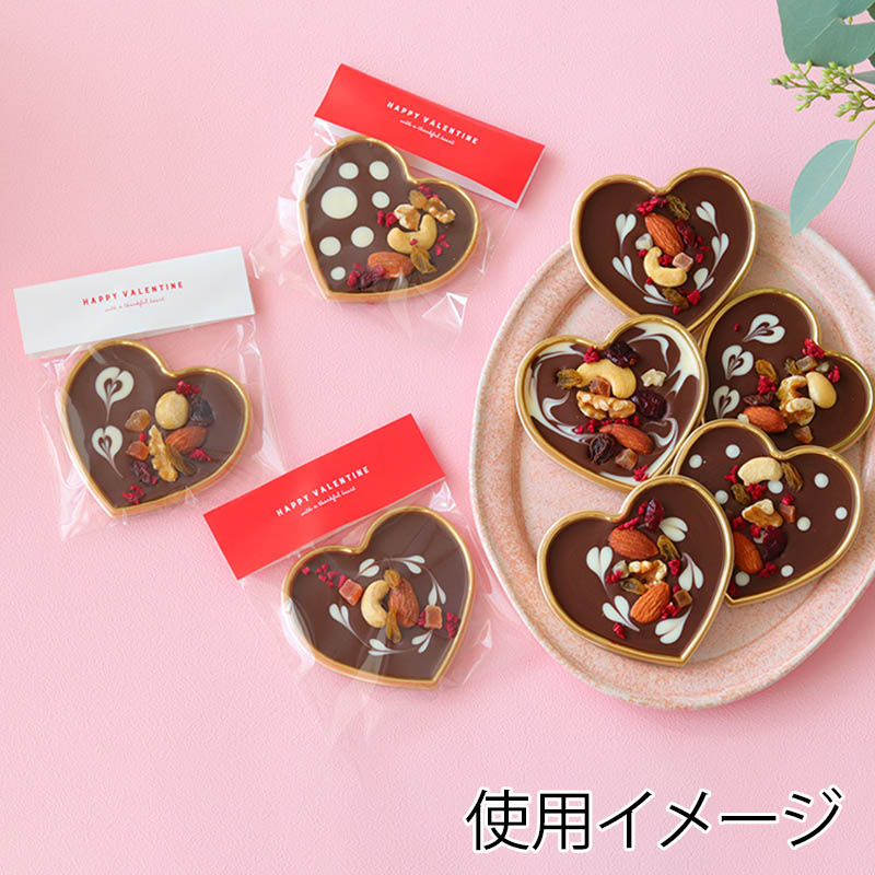 バレンタイン ヘッダーシール シンプル 2種アソート 8片 97528 10冊/束(ご注文単位1束)【直送品】