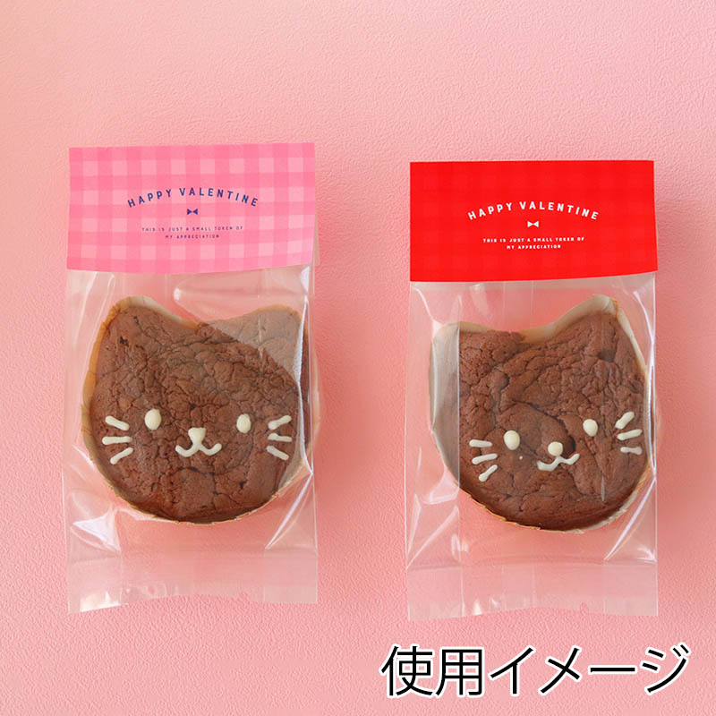 バレンタイン　ヘッダーシール チェック　2種アソート　6片 97529 10冊/束（ご注文単位1束）【直送品】