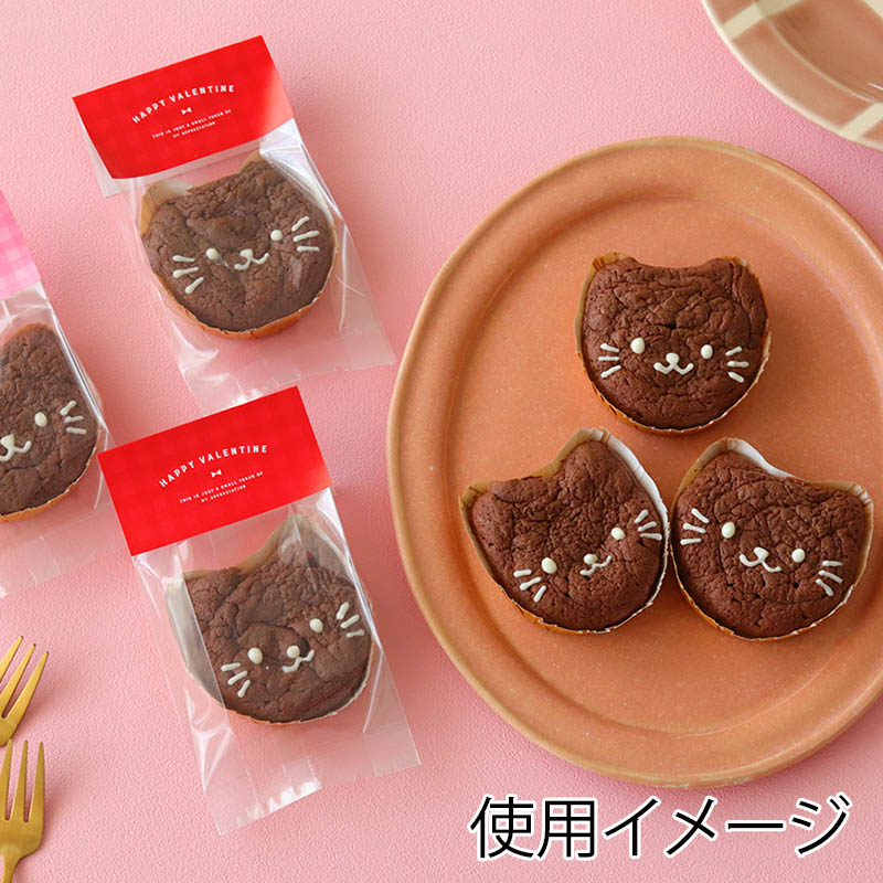 バレンタイン　ヘッダーシール チェック　2種アソート　6片 97529 10冊/束（ご注文単位1束）【直送品】