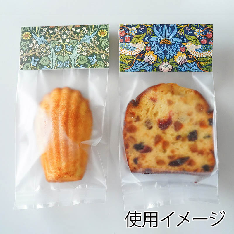 ヘッダーシール ウィリアム・モリス柄 いちご泥棒 6片 97953 10冊/束(ご注文単位1束)【直送品】