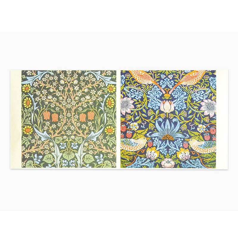 ヘッダーシール ウィリアム・モリス柄 いちご泥棒 6片 97953 10冊/束(ご注文単位1束)【直送品】