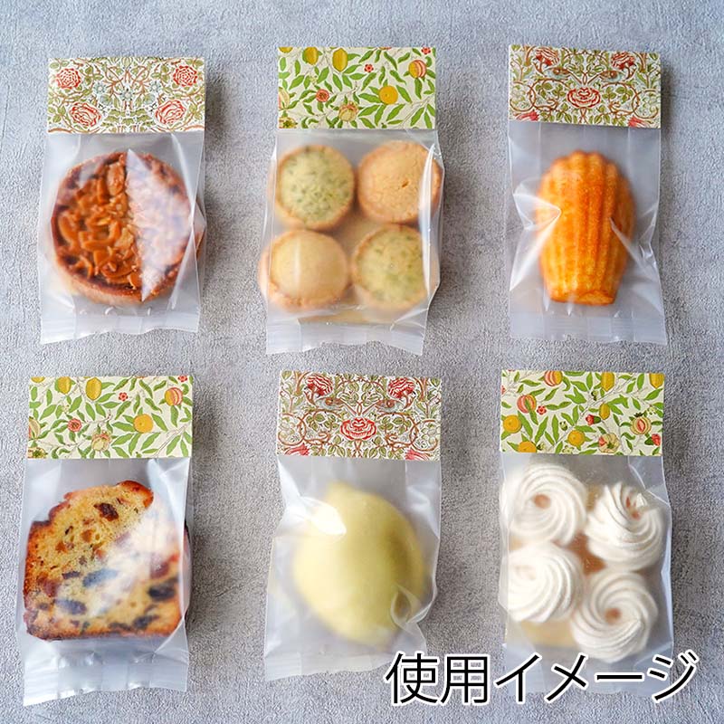 ヘッダーシール ウィリアム・モリス柄 フルーツ 6片 97954 10冊/束(ご注文単位1束)【直送品】