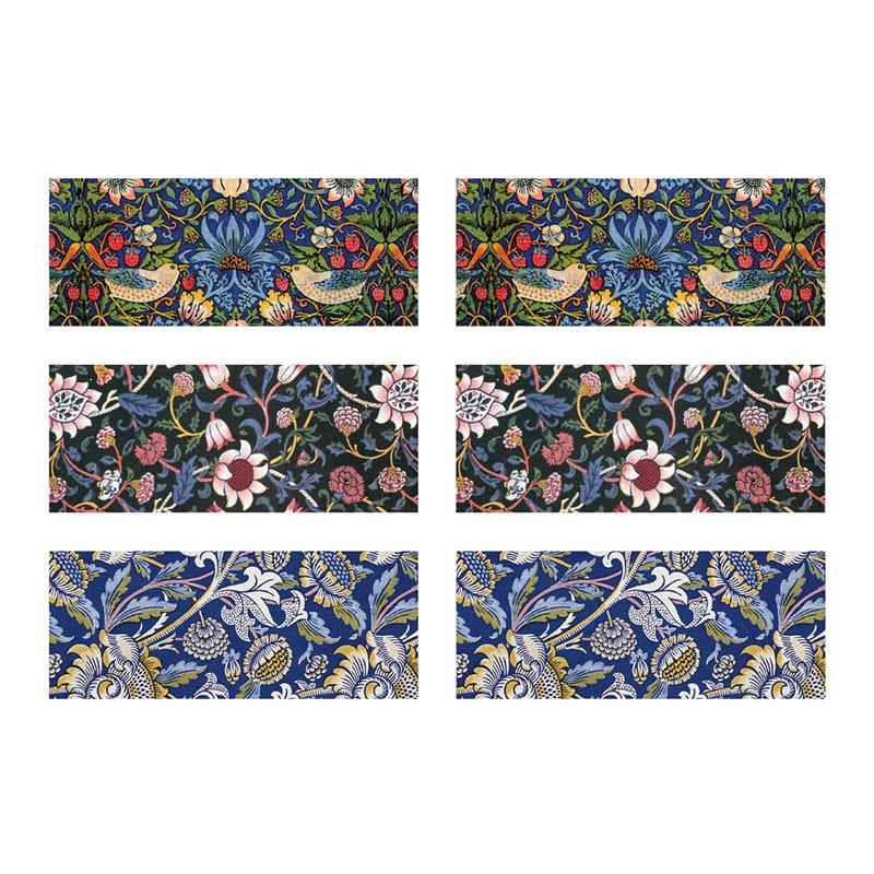 シール　ウィリアム・モリス柄　いちご泥棒 3柄×4片 98069 10冊/束（ご注文単位1束）【直送品】