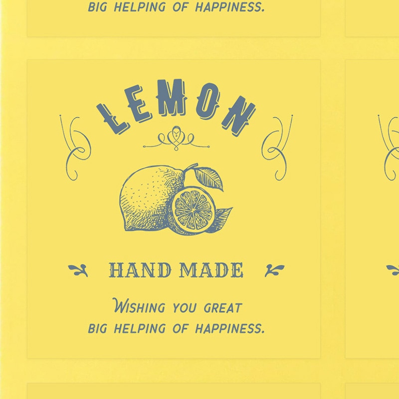 透明シール　ヴィンテージレモン　9片  98335 10冊/束（ご注文単位1束）【直送品】