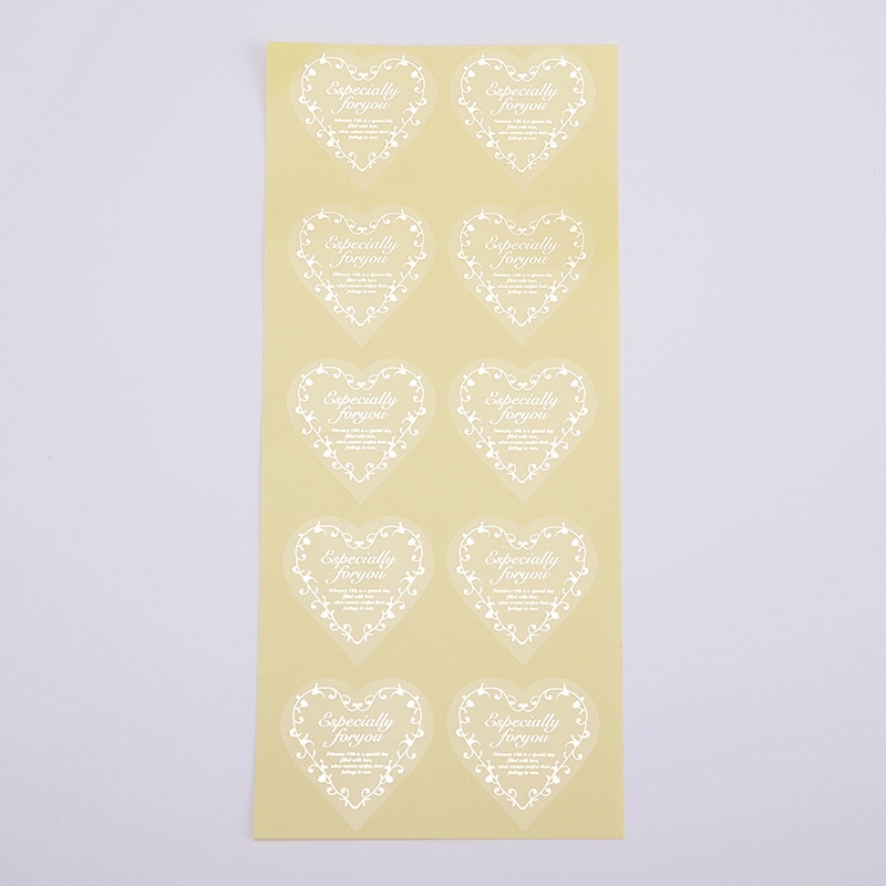 cotta 透明シール ハートプレゼント 66836 100枚/袋(ご注文単位1袋)【直送品】