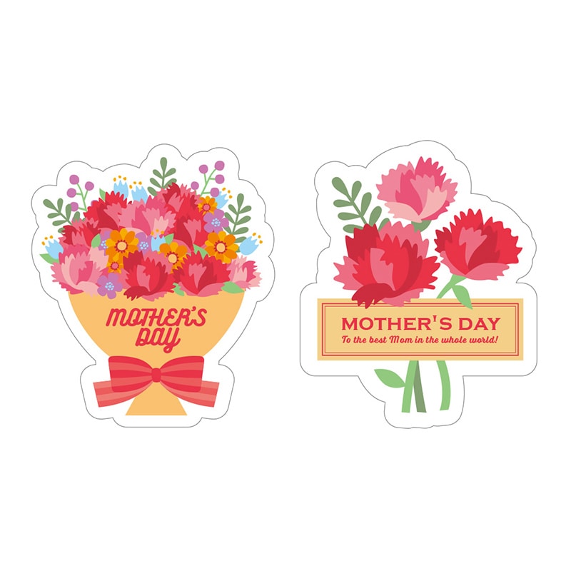 cotta シール 母の日 カーネーション 92910 10セット/袋(ご注文単位1袋)【直送品】