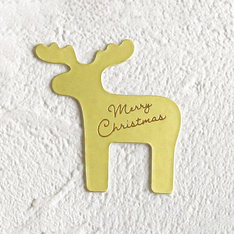 cotta ケーキピック　トナカイ　ゴールド 10片 95882 10枚/束（ご注文単位1束）【直送品】