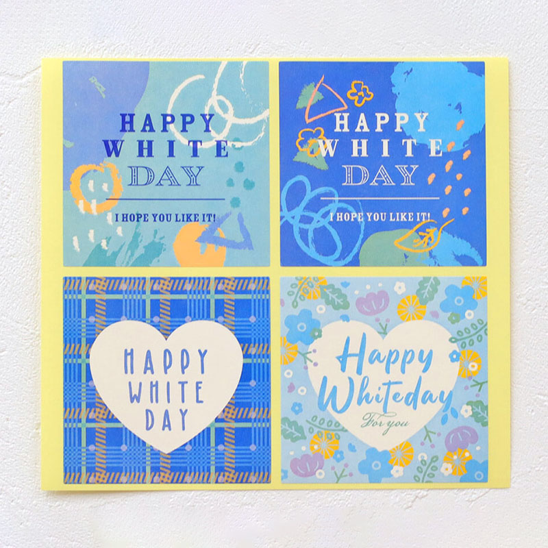 cotta ホワイトデーシール Happy 4柄 96086 10枚/束(ご注文単位1束)【直送品】