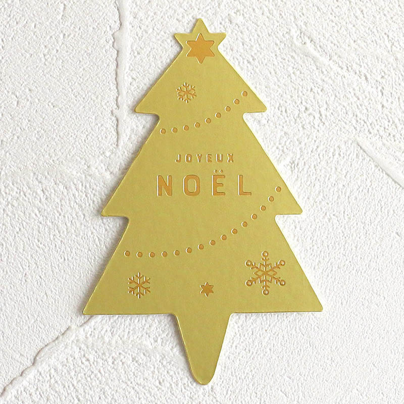 ケーキピック ツリー ゴールド 4片 95880 10冊/束(ご注文単位1束)【直送品】