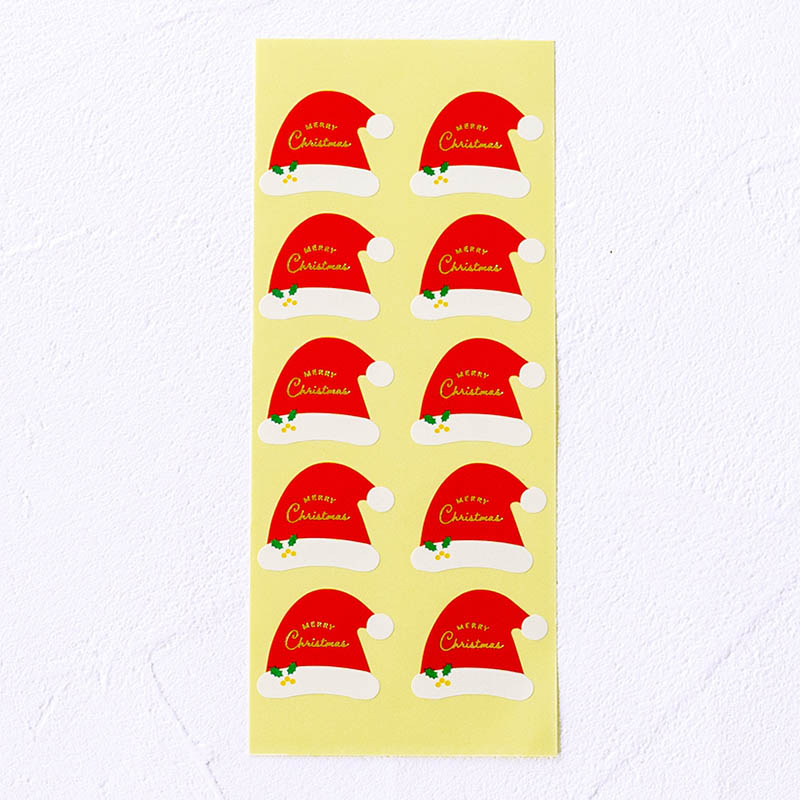 クリスマスシール サンタの帽子 mini 10片 97386 10冊/束（ご注文単位1