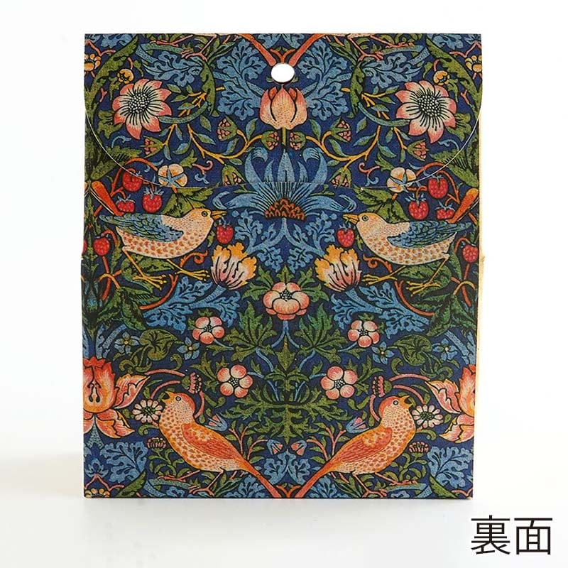 cotta 窓付きギフト箱 ウィリアム・モリス柄 いちご泥棒 99132 10枚/束(ご注文単位50束)【直送品】