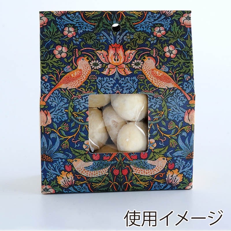 cotta 窓付きギフト箱 ウィリアム・モリス柄 いちご泥棒 99132 10枚/束(ご注文単位50束)【直送品】