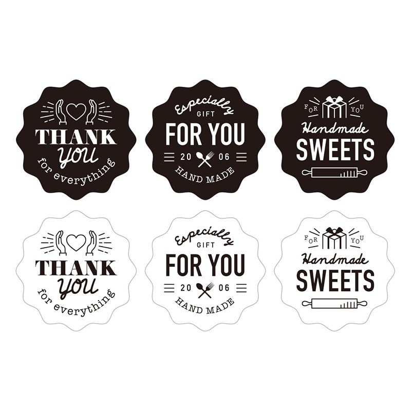 cotta シール 波型 2色x3片 92019 シンプルギフト 10組/束(ご注文単位1束)【直送品】