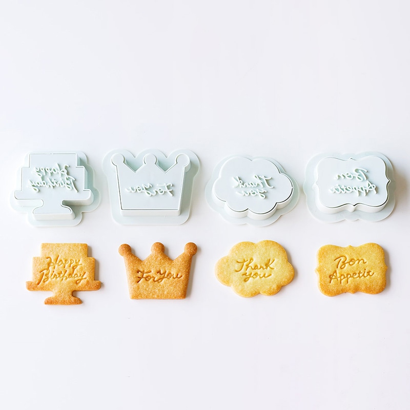 cotta 筆記体メッセージクッキー型 4種 97551 1個（ご注文単位1個）【直送品】