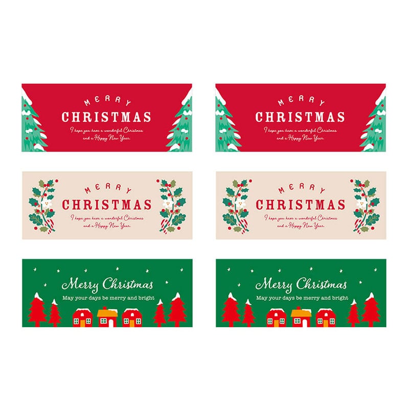 シール クリスマスギフト 3柄×4片 95673 10冊/束(ご注文単位1束)【直送品】