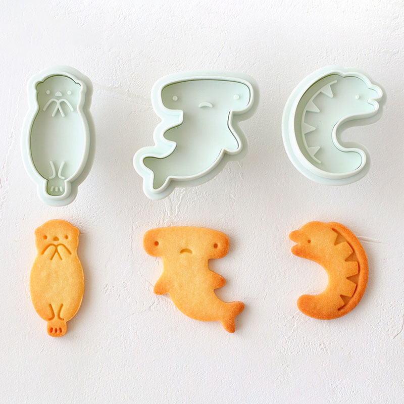 海クッキー型 ラッコ・ハンマーヘッドシャーク・ウツボ 97195 1セット（ご注文単位1セット）【直送品】