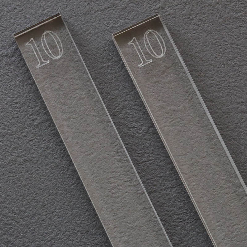 面取アクリルルーラー　10mm　2本セット  98639 1袋（ご注文単位1袋）【直送品】