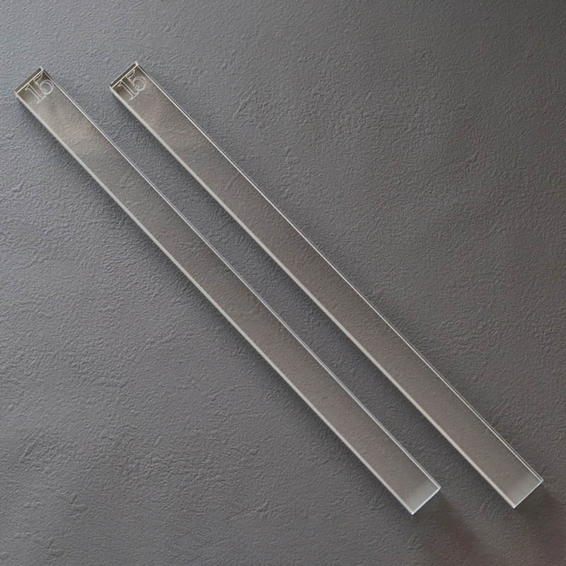 面取アクリルルーラー 15mm 2本セット 98640 1袋(ご注文単位1袋)【直送品】