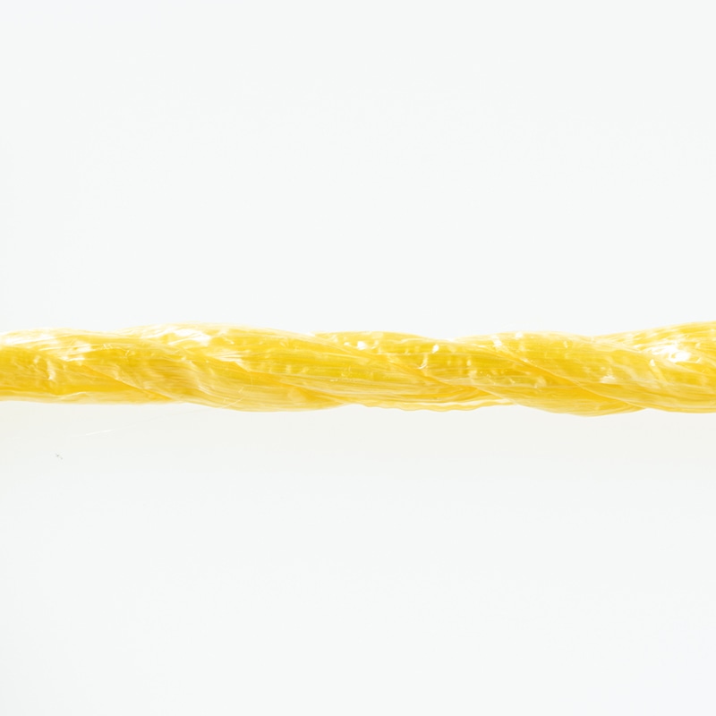 紺屋商事 PP荷造りロープ3本より 5mm×100m 黄 00720016 1巻（ご注文単位1巻）【直送品】