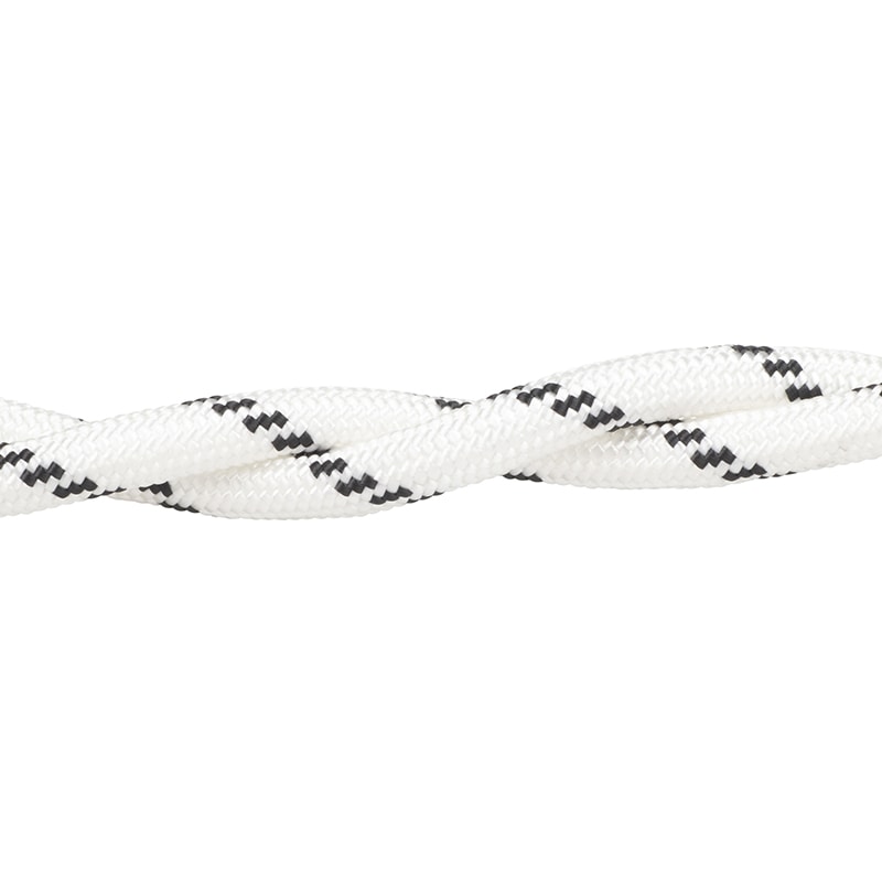 紺屋商事 チャレンジャーロープ カラビナ付 白/黒 01130005 1個(ご注文単位1個)【直送品】