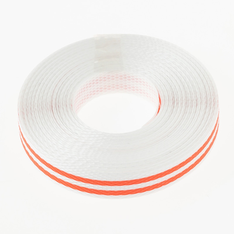 紺屋商事 PPバンド 手締め用 15mm幅 10m 白赤ストライプ 00321108 1巻（ご注文単位1巻）【直送品】