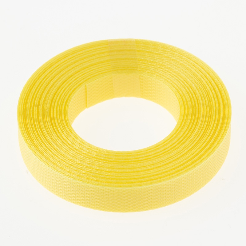 紺屋商事 PPバンド 手締め用 15mm幅 10m 黄色 00321102 1巻（ご注文単位1巻）【直送品】