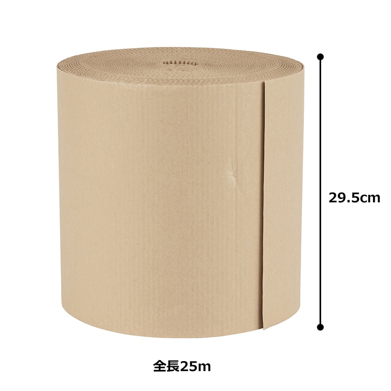 紺屋商事 片面巻段ボール 73g+73g 295mm×25m 00970011 1巻（ご注文単位1巻）【直送品】