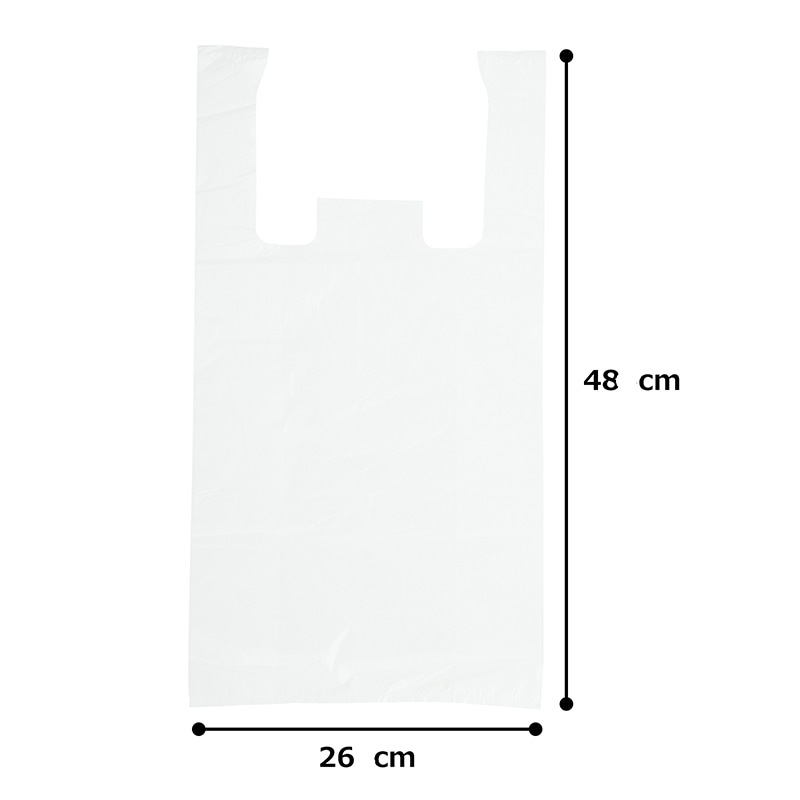 紺屋商事 レジ袋 乳白 東30号西40号 L 100枚入 00722130 1束（ご注文単位20束）【直送品】