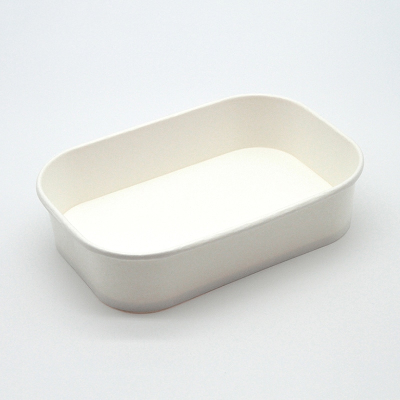 大和製罐 弁当容器 角型紙容器 本体 650ml 両面PE 白無地 50個/袋（ご注文単位12袋）【直送品】