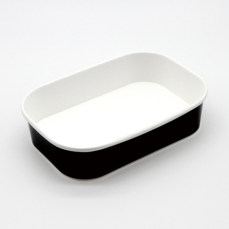 大和製罐 弁当容器 角型紙容器 本体 650ml 両面PE 黒 50個/袋（ご注文単位12袋）【直送品】