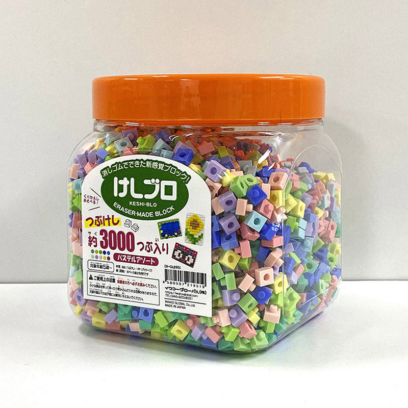 イワコーグローバル けしブロ つぶけし パステルカラーアソ―ト 約3000粒入 ER-GLB951 1個（ご注文単位1個）【直送品】