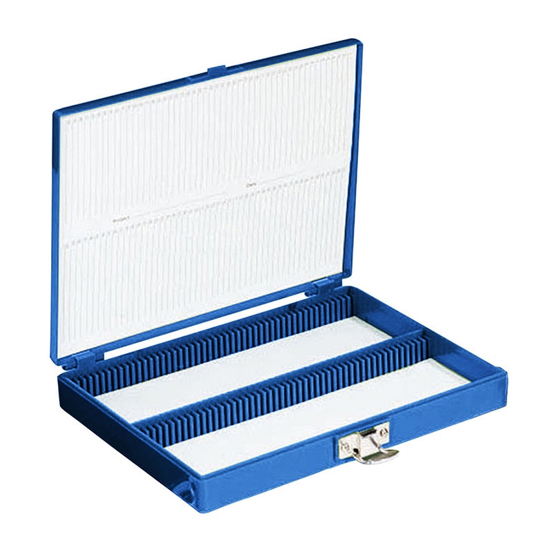 カラースライドボックス 25枚用 青 1個(ご注文単位1個)【直送品】