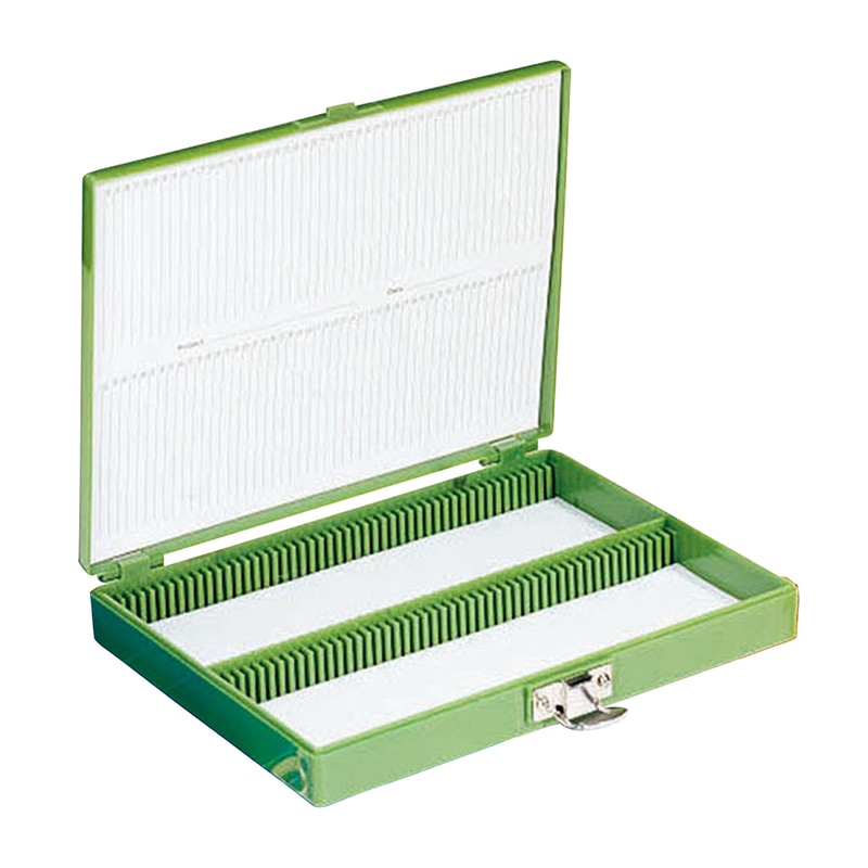 カラースライドボックス 25枚用 緑 1個(ご注文単位1個)【直送品】