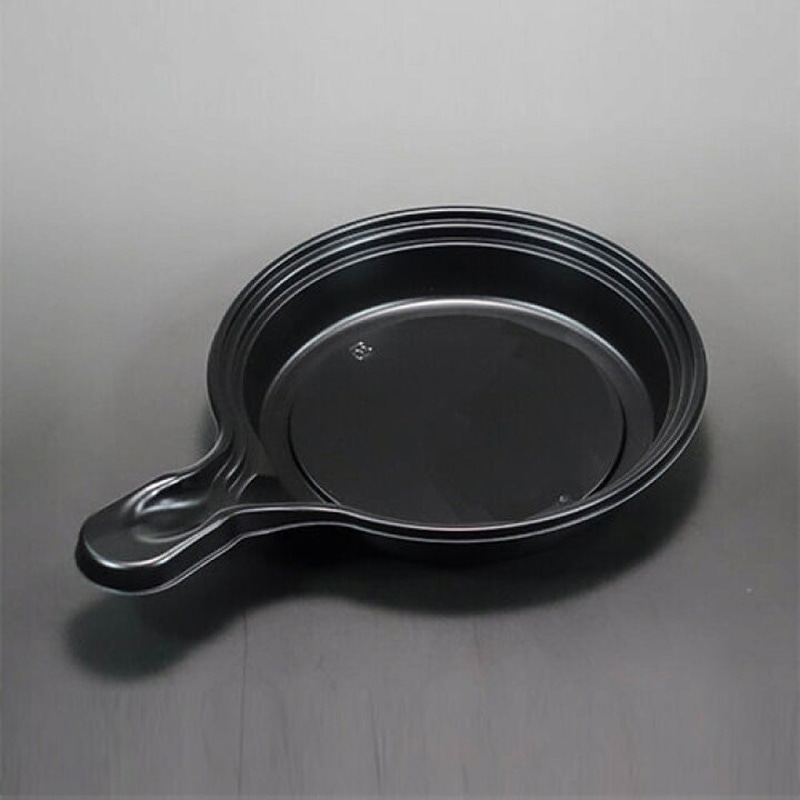 エースパック テイクアウト容器 スキレット 本体 中 黒 50個/袋