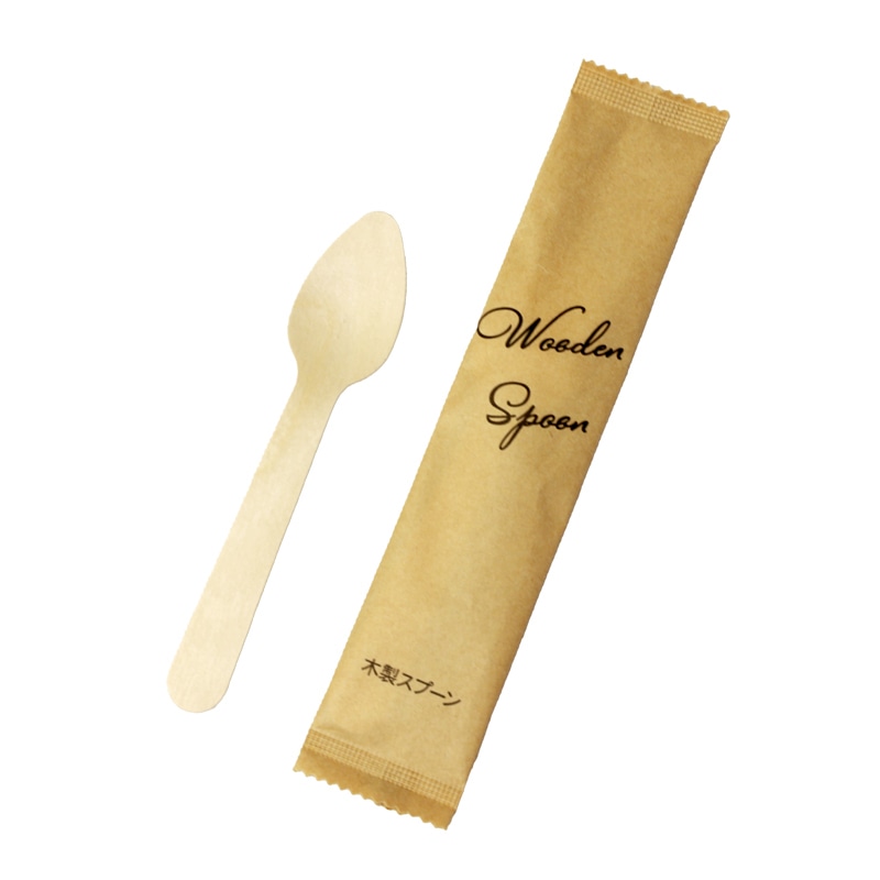 モデリーノ 木製スプーン 110 紙個包装 100本入 10245518 100本/袋(ご注文単位1袋)【直送品】