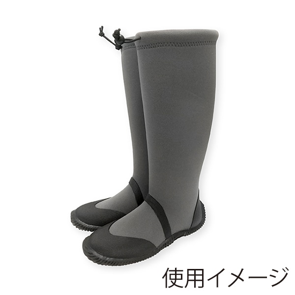 ジェイワークスプランニング ストレッチブーツ L グレー×ブラック JK-0777 1組（ご注文単位1組）【直送品】