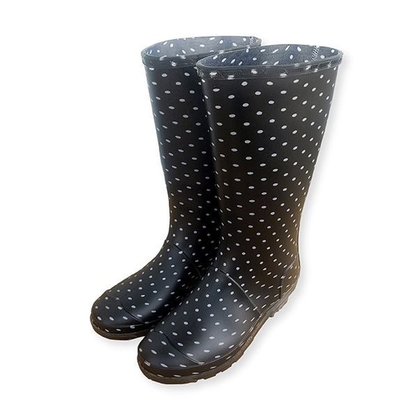 ジェイワークスプランニング レディース PVCレインブーツ S ブラック JKP-105 1組（ご注文単位1組）【直送品】