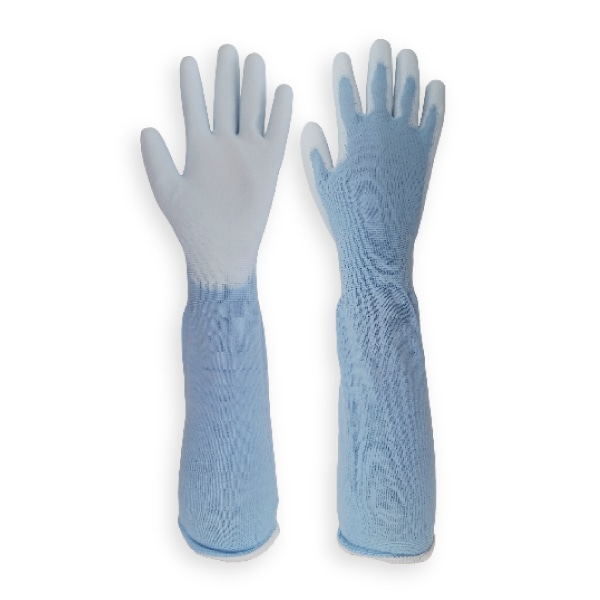 ジェイワークスプランニング ウレタン背抜き手袋 ロング M ブルー SJG-06 1組（ご注文単位12組）【直送品】