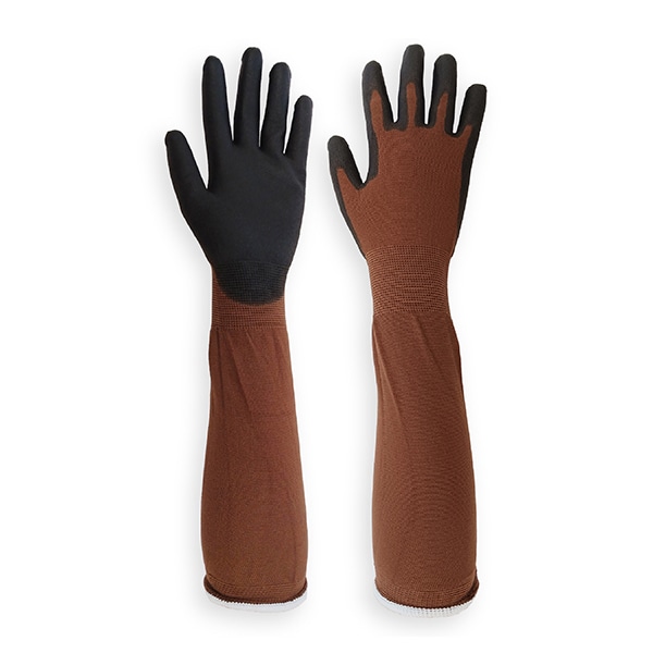 ジェイワークスプランニング ウレタン背抜き手袋 ロング L ブラウン SJG-06 1組（ご注文単位12組）【直送品】