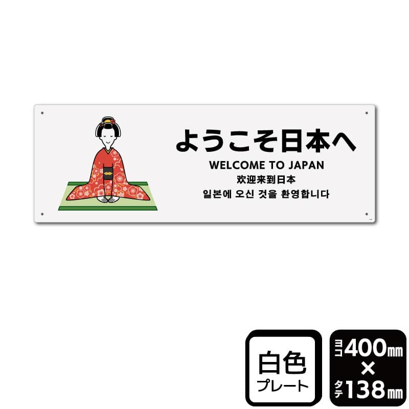 KALBAS プラスチックプレート　ヨコ大 ようこそ日本へ KTK2341 1パック（ご注文単位1パック）【直送品】