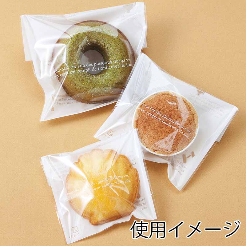 福重 平袋 Z-135-1 仏語&ツール柄 小 白 100枚/袋