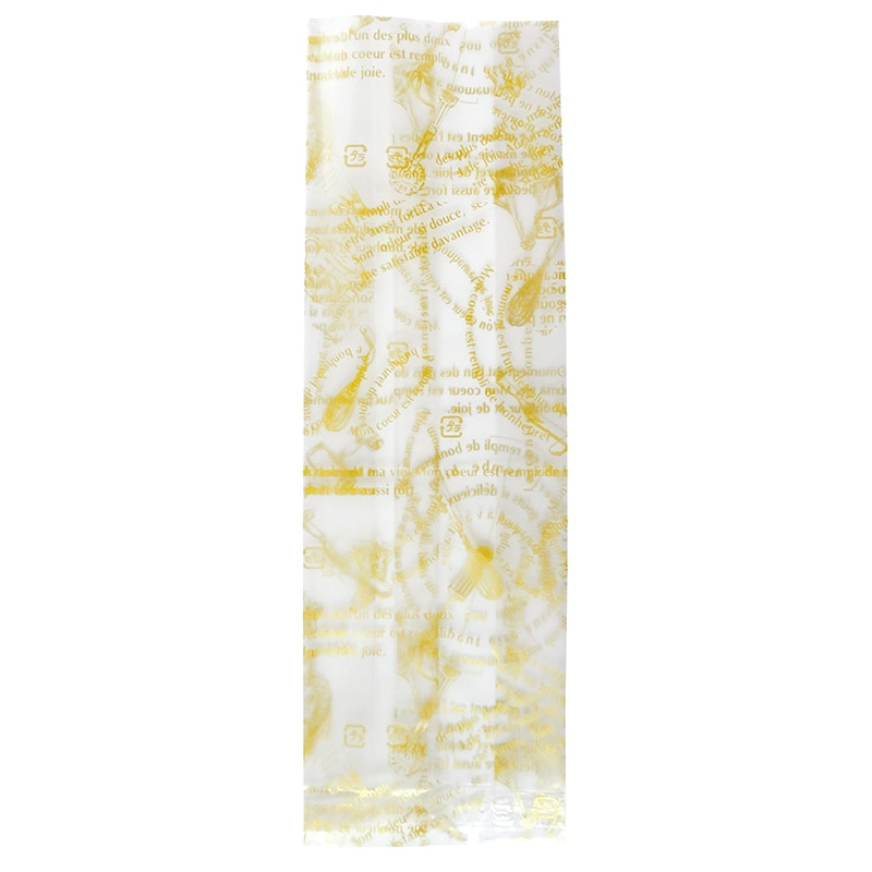 福重 ガゼット袋 仏語&ツール柄 VK-145 金 100枚/袋（ご注文単位40袋）【直送品】